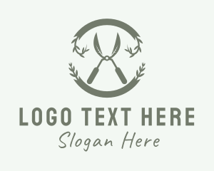 Garden - Gardening Scissors Lawn Care logo design