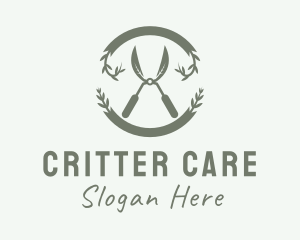 Gardening Scissors Lawn Care  logo design