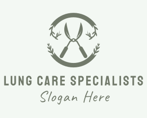 Gardening Scissors Lawn Care  logo design