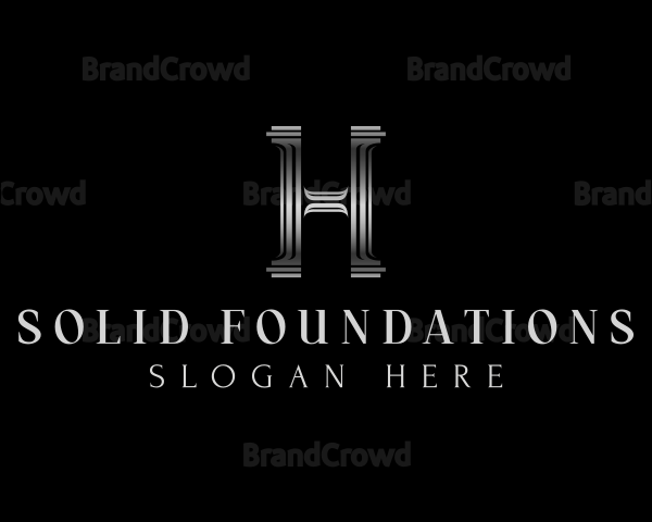 Luxury Classic Column Letter H Logo