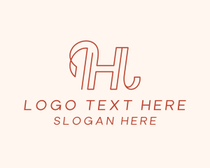 Letter H - Handmade Clothing Boutique logo design