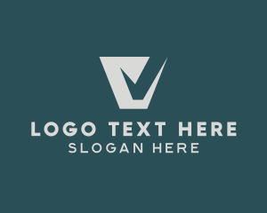 Investment - Professional Check Letter V logo design