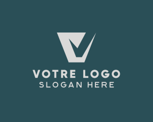 Professional Check Letter V logo design