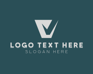 Firm - Professional Consulting Letter V logo design