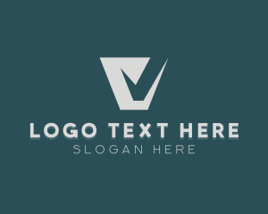 Professional Consulting Letter V Logo