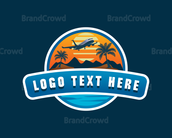 Airplane Travel Resort Logo