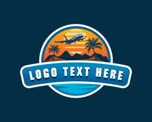 Mountains - Airplane Travel Resort logo design