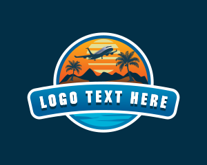 Tourist - Airplane Travel Resort logo design