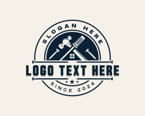 Construction - Handyman Hammer Wrench logo design