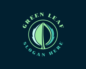 Natural Organic Leaf logo design