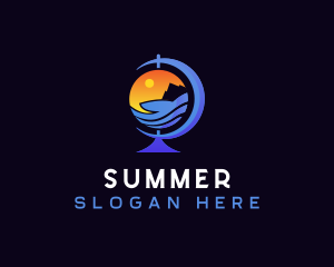 Summer Vacation Globe logo design