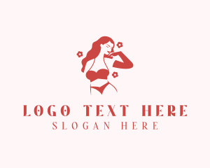 Woman Bikini Lingerie logo design