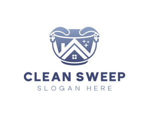 Housekeeping - Housekeeping Bucket Cleaning logo design