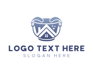 Toilet Plunger - Housekeeping Bucket Cleaning logo design