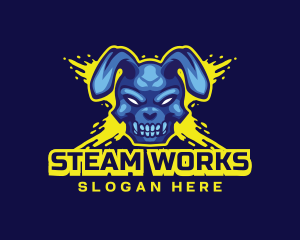 Steam - Rabbit Skull Gaming logo design