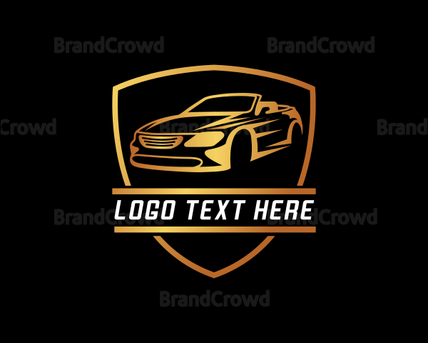 Luxury Convertible Car Racing Logo