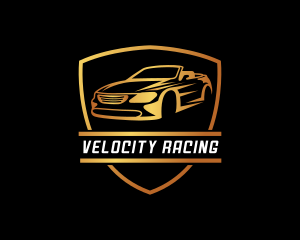 Luxury Convertible Car Racing logo design