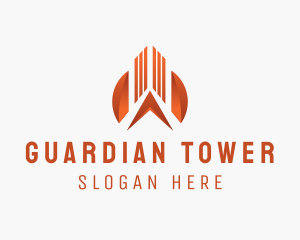 Arrow Tower Location logo design