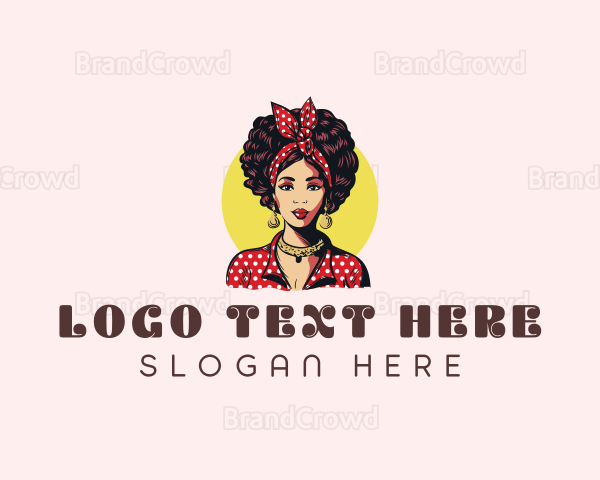 Retro Pinup Girl Logo