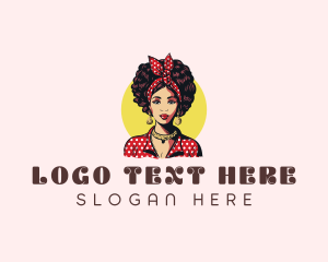 Vintage - Retro Pinup Girl logo design