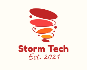 Storm - Lava Lamp Tornado logo design