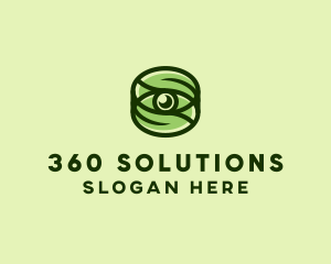 Natural Eco Eye Lens logo design