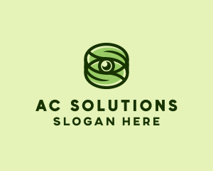 Natural Eco Eye Lens logo design