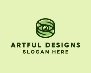 Natural Eco Eye Lens logo design