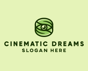 Natural Eco Eye Lens logo design