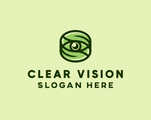 Natural Eco Eye Lens logo design