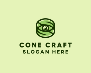 Natural Eco Eye Lens logo design