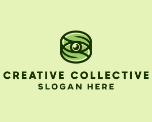 Natural Eco Eye Lens logo design