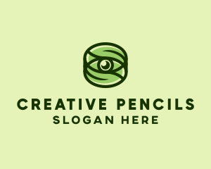 Natural Eco Eye Lens logo design