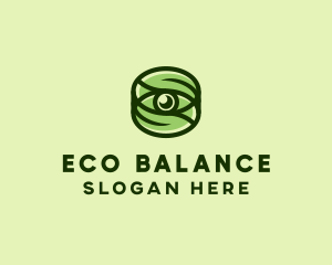 Natural Eco Eye Lens logo design