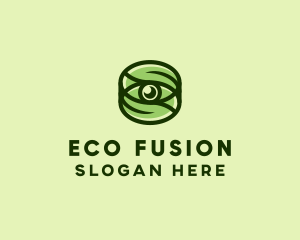 Natural Eco Eye Lens logo design