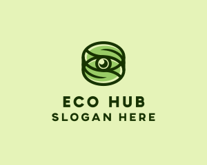 Natural Eco Eye Lens logo design