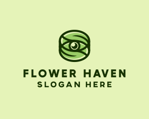 Natural Eco Eye Lens logo design