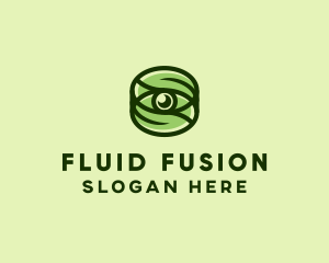 Natural Eco Eye Lens logo design