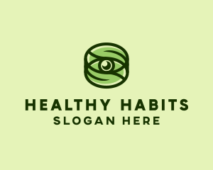 Natural Eco Eye Lens logo design