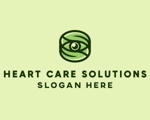 Natural Eco Eye Lens logo design