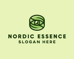 Natural Eco Eye Lens logo design