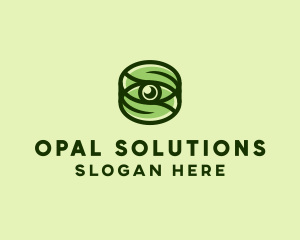 Natural Eco Eye Lens logo design