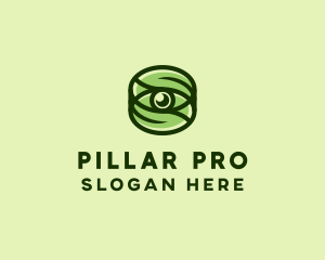 Natural Eco Eye Lens logo design