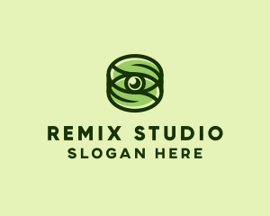 Natural Eco Eye Lens logo design