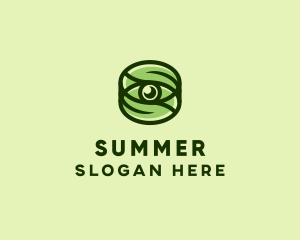 Natural Eco Eye Lens logo design