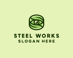 Natural Eco Eye Lens logo design