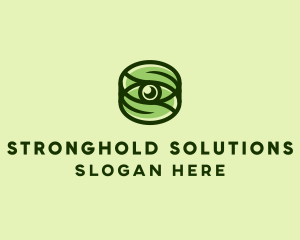 Natural Eco Eye Lens logo design