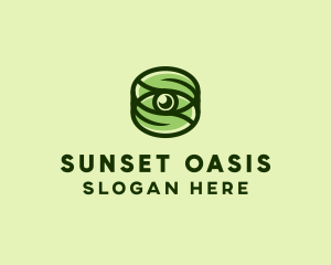 Natural Eco Eye Lens logo design