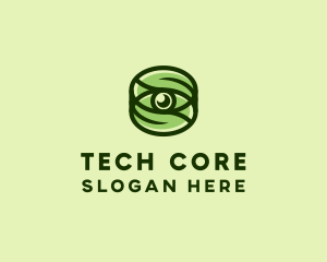 Natural Eco Eye Lens logo design