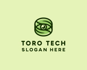 Natural Eco Eye Lens logo design